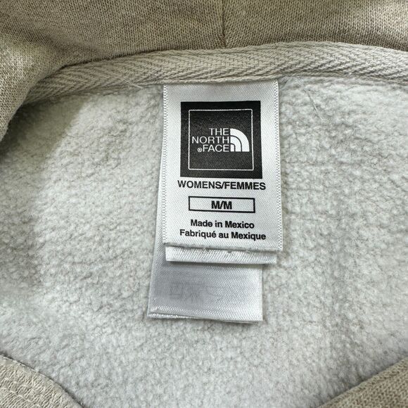 The North Face Sweater Womens Medium Beige Orange‎ Graphic Logo Pullover Hoodie - Picture 3 of 9
